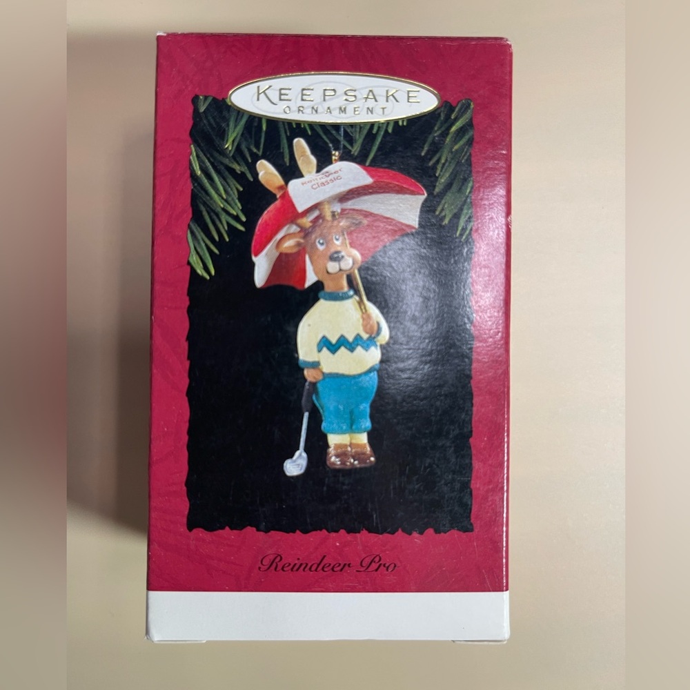 Hallmark Keepsake Ornament 1994 Reindeer Pro Reindeer Classic Vintage boxR
